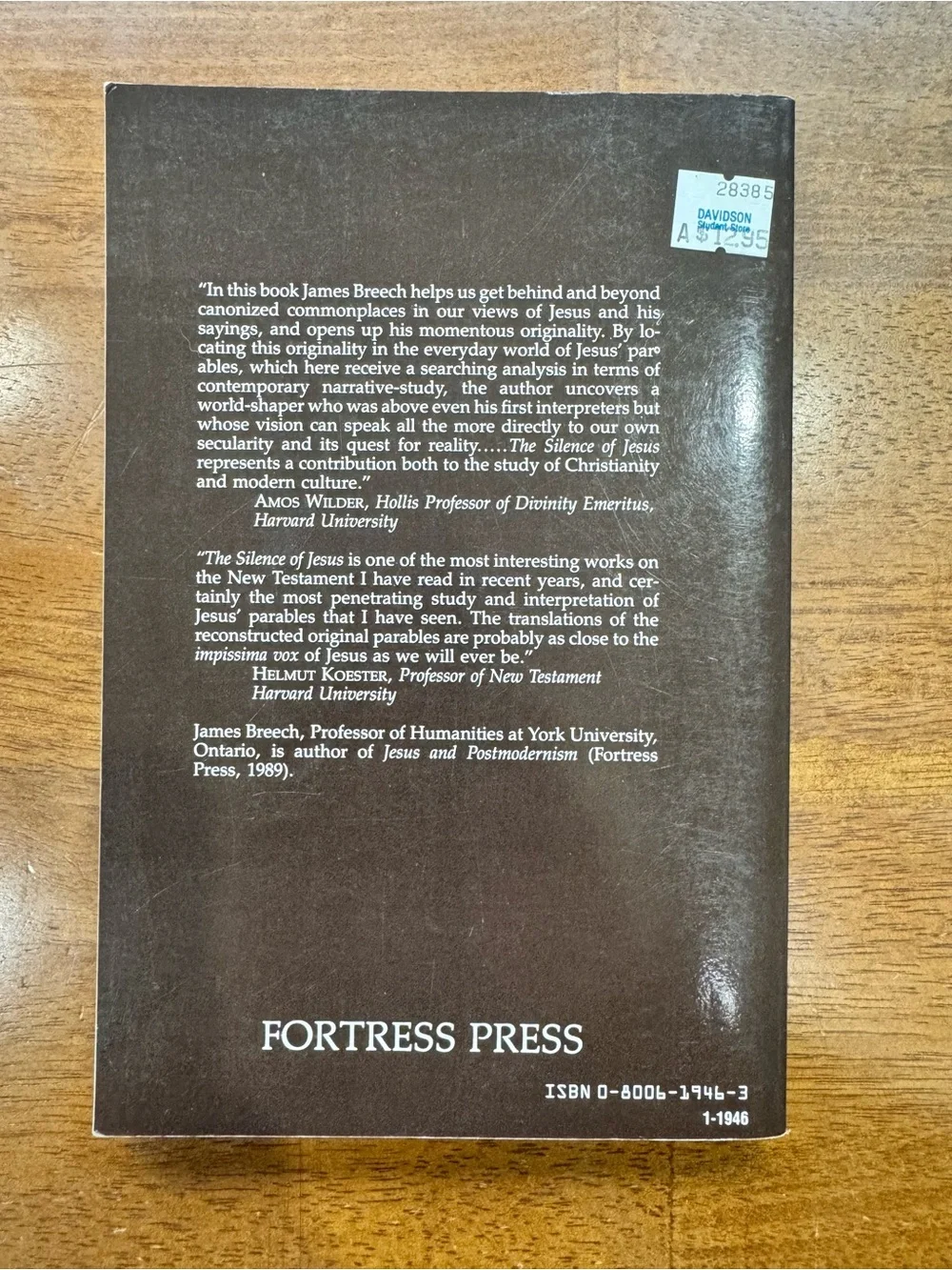 The Silence of Jesus - paperback - by James Breech